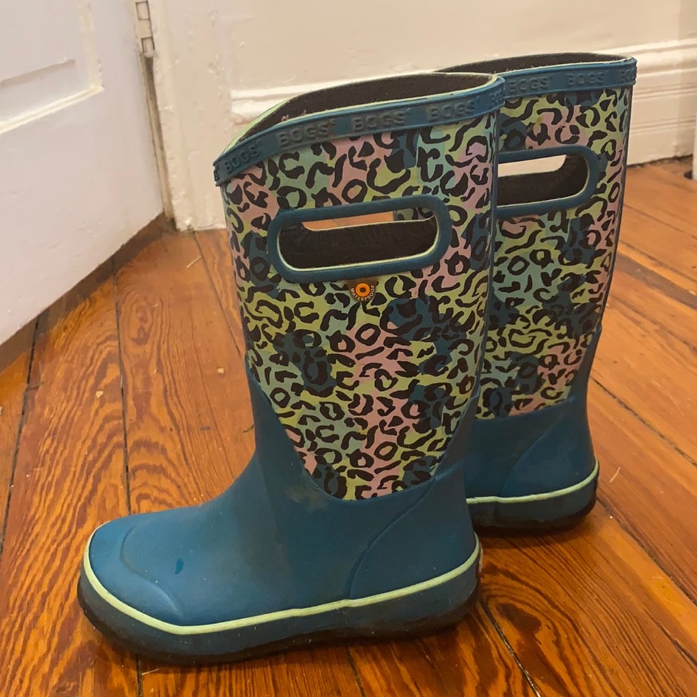 Bogs Leopard Rain Boots - Little Kids 12